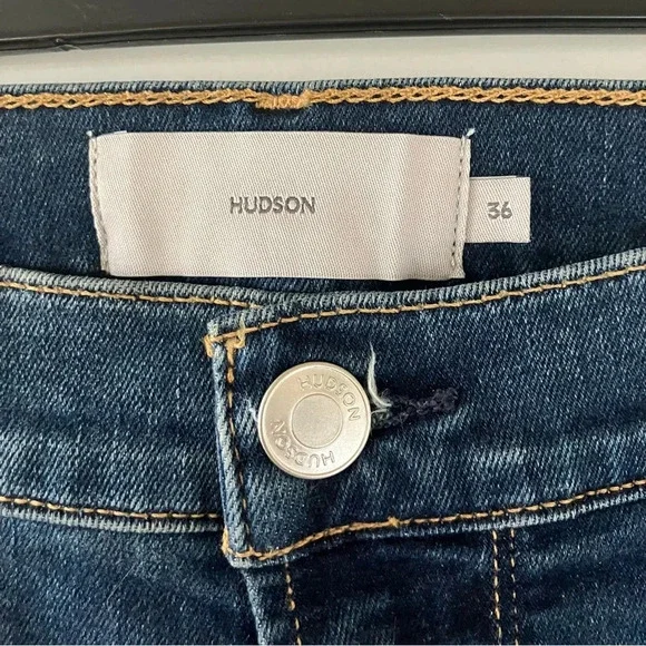 NWT Hudson Blake Slim Straight Republic Blue Jeans (36) $195 retail - Picture 7 of 11